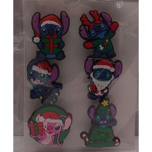 Set of 6 Shoe Charms for Crocs featuring Christmas Stitch	A5